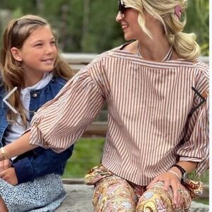 BURU Striped Cropped Top